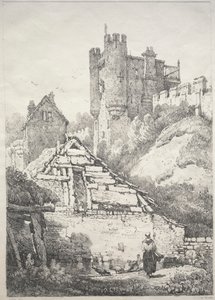Eine Reihe alter Gebäude und ländlicher Hütten im Norden Englands: In York, Bauernhof mit Hühnern von Juan van der Hamen y Leon