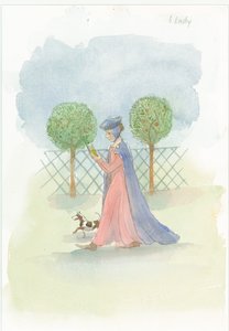 Eine mittelalterliche Dame in einem Garten von Judith Dobie