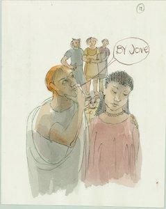 Marcus und Julia mit dem Meisterhandwerker und seinen zwei Arbeitern, 2003