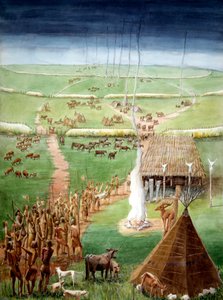 Windmill Hill, Avebury, Wiltshire, in neolithischer Zeit