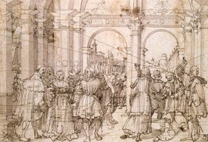 Der Selbstmord der Lucretia, frühes 16. Jahrhundert von Jörg Breu the Elder