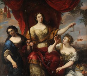 Gerechtigkeit (oder Klugheit, Gerechtigkeit und Frieden) von Jürgen Ovens