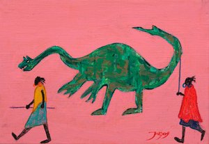 Primitiver Dinosauriergang
