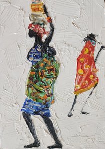 Lebendige afrikanische Figuren von Jukyong Park