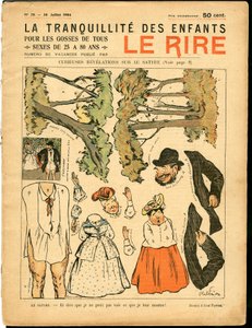 Titelblatt von „The Laughter“, Nummer 78, Satirisch in Farben von Jules Abel Faivre