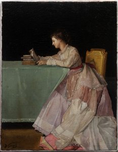 Sitzende Frau