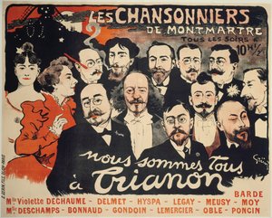 Les Chansonniers de Montmartre, ca. 1890 von Jules Alexandre Grün