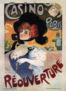 Plakat zur Wiedereröffnung des Casino de Paris