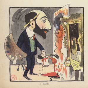 Selbstporträt des französischen Malers und Illustrators Jean-Alexandre Grun