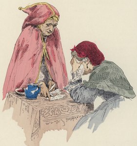 Wahrsagerin auf dem Jahrmarkt von Jules Arsene (after) Garnier