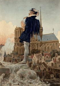 Gargantua uriniert vor der Kirche Notre Dame