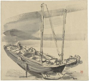 Boote bei Grancamp (Calvados)