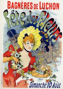 Kunst. Unterhaltung. Blumenfest in Bagneres de Luchon. Plakat von Jules Cheret, Frankreich, ca. 1895 (Plakat)