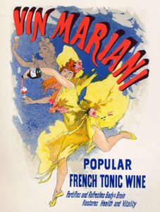 Lebensmittel und Getränke. Mariani Französischer Tonic Wein (erster Kokainwein). Plakat von Jules Cheret (1836-1932), Frankreich von Jules Cheret