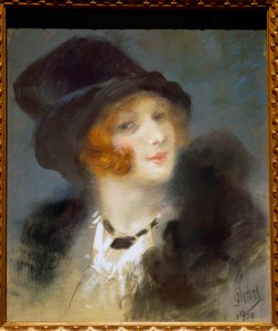 Die Pariserin. Gemälde von Jules Cheret