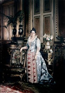 Porträt von Frau Carnot in einem Worth-Kleid von Jules Emile Saintin