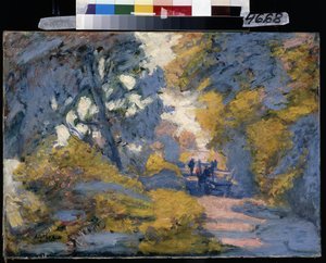 Sonnige Straße. Gemälde von Jules-Leon Flandrin von Jules Flandrin