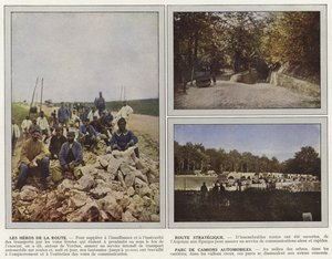 Die Helden der Straße, Strategische Route, LKW-Park von Jules Gervais Courtellemont