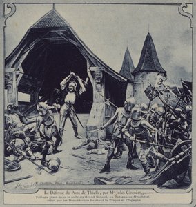 Verteidigung der Brücke von Thielle durch Jacques Baillod von Jules Girardet