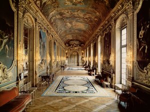 Ansicht der Galerie Doree des Hotel de Toulouse von Jules Hardouin Mansart