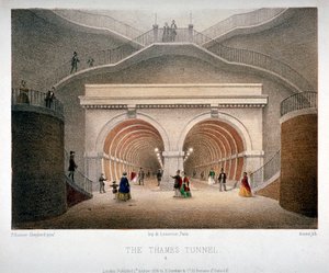 Ansicht des Eingangs zum Themsetunnel, London
