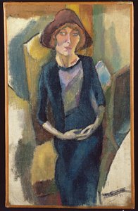 Hermine David in Blau, 1916