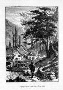 Das Eigentum von Freund Fritz - in „Der Freund Fritz“ von Erckmann-Chatrian, ill. von Théophile Schuler von Jules Theophile (after) Schuler