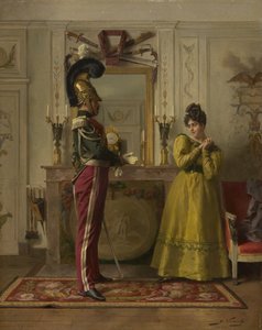 Abfahrt zur Parade, ca. 1876 von Jules Worms