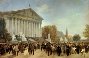 Der Palast des Gesetzgebenden Körpers nach seiner letzten Sitzung, Proklamation des Sturzes des Kaiserreichs am 4. September