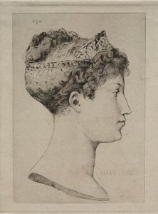Marie Louise im Profil, 1860 von Jules de Goncourt