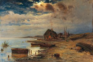 Abendstimmung an der Ostseeküste, 1907 von Juli Julievich Klever