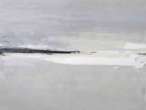 Gelassener Horizont mit Weichen Grauen und Weißen Tönen