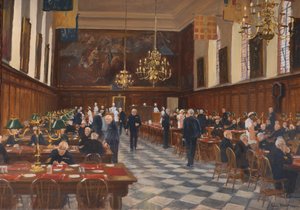 Blick auf die Große Halle, das Royal Hospital Chelsea, 1990 von Julian Barrow
