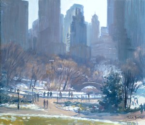 Winter im Central Park, New York, 1997 von Julian Barrow
