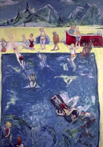 Schwimmer in Wengen von Julie Held