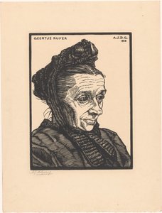 Porträt von Geertje Kuijer von Julie de Graag (signed by artist)