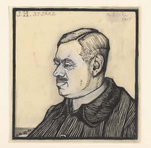 Porträt eines 37-jährigen Mannes mit den Initialen J.H.
