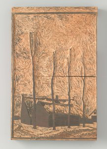 Vier Bäume bei Häusern von Julie de Graag (signed by artist)
