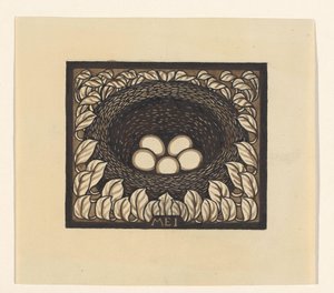 Vogelnest mit Eiern