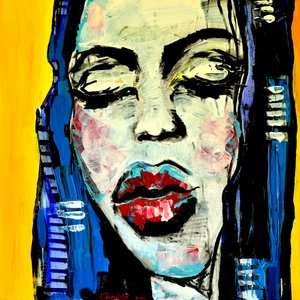 Rote Lippen Abstrakt