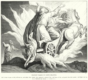 Elia wird in den Himmel aufgenommen (Stich) von Julius (after) Schnorr von Carolsfeld