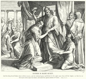 Esther wird Königin von Julius (after) Schnorr von Carolsfeld
