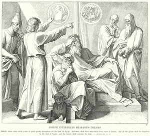 Joseph deutet die Träume des Pharaos von Julius (after) Schnorr von Carolsfeld