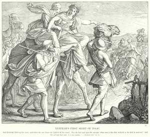 Rebekkas erster Blick auf Isaak von Julius (after) Schnorr von Carolsfeld