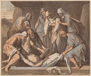 Die Grablegung Christi, Johannes, XIX, 41, 42