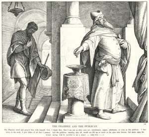 Der Pharisäer und der Zöllner (Gravur)