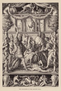 Das Gemetzel im Bankettsaal von Julius (after) Schnorr von Carolsfeld