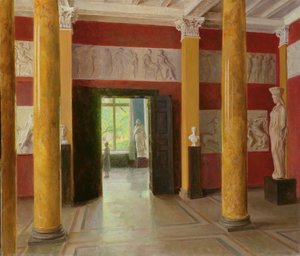 Die Säulenhalle im alten Teil der Hamburger Kunsthalle, 1928 von Julius August Friedrich Theodor von Ehren
