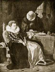 Elisabeth unterzeichnet Marias Todesurteil, Illustration aus 