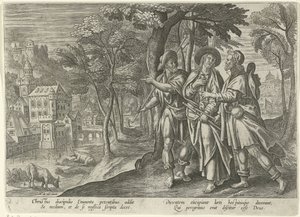 Emmausjünger
Erscheinungen Christi nach seinem Tod (Serientitel) von Julius Goltzius